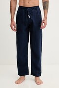 Vilebrequin spodnie męskie lniane PACHA granatowe regular waist PACAU101