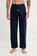 Vilebrequin spodnie męskie lniane PACHA granatowe regular waist PACAU101