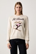 MC2 Saint Barth sweter damski z wełną beżowy QUE0018