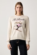 MC2 Saint Barth sweter damski z wełną beżowy QUE0018