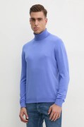 Светр United Colors of Benetton чоловічий колір фіолетовий легкий гольф