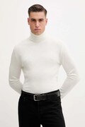United Colors of Benetton sweter wełniany męski kolor beżowy lekki z golferm 1002U2180