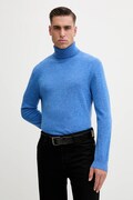 United Colors of Benetton sweter wełniany męski kolor niebieski lekki z golferm 1002U2180