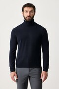 United Colors of Benetton golf męski wełniany granatowy 1002U2180