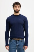 Barbour sweter wełniany męski kolor granatowy MKN0345