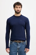 Barbour sweter wełniany męski kolor granatowy MKN0345