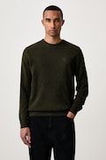 Barbour sweter męski wełniany zielony MKN0345