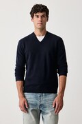United Colors of Benetton sveter pánsky vlnený tmavomodrý 1002U4407