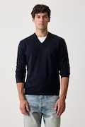 United Colors of Benetton sveter pánsky vlnený tmavomodrý 1002U4407