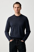 BOSS sweter męski wełniany H-Leno niebieski 50565469