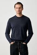 BOSS sweter męski wełniany H-Leno niebieski 50565469