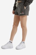 Ellesse pantaloni scurți din bumbac Colieur culoarea gri, cu imprimeu, medium waist SGM14015-PINK