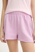 American Vintage szorty damskie kolor fioletowy gładkie high waist ATU09A