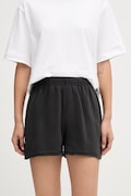 American Vintage трикотажні шорти жіночі бавовняні з еластаном чорні high waist ATU09A