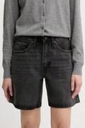 Levi's pantaloni scurți jeans 94 BAGGY SHORT culoarea negru, uni, high waist, 001JO