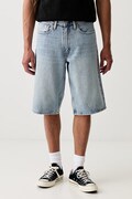 Levi's σορτς γυναικεία ντένιμ 470 BAGGY μπλε ψηλή 0062W