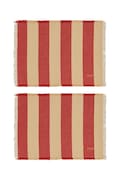 OYOY podkładka pod talerz bawełniana Toppu 48 x 36 cm 2-pack kolor czerwony