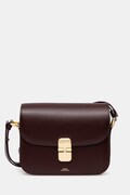 A.P.C. torebka skórzana Sac Grace Small kolor bordowy PXBMW.F61413