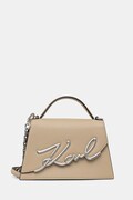 Karl Lagerfeld crossbody kabelka dámská kožená K/SIGNATURE béžová A1W30036