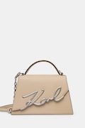 Шкіряна сумочка Karl Lagerfeld колір бежевий A1W30036
