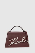 Шкіряна сумочка Karl Lagerfeld колір бежевий A1W30036