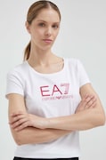 Tričko EA7 Emporio Armani dámsky, biela farba