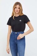Karl Lagerfeld tricou din bumbac femei, culoarea negru