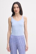 United Colors of Benetton top damski bawełniany z elastanem niebieski 3ZQM1H291