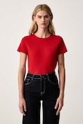 BOSS Orange T-shirt basic damski bawełniany C Esogo 1 czerwony 50506973