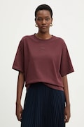 BOSS Orange t-shirt bawełniany damski kolor bordowy 50523256