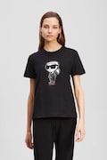 Бавовняна футболка Karl Lagerfeld IKON SKETCH жіноча колір чорний A1W17126