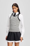 Бавовняний топ Karl Lagerfeld колір чорний A3W17079