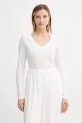 American Vintage top a maniche lunghe in cotone colore bianco GAMI02E