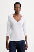 American Vintage top a maniche lunghe in cotone colore grigio GAMI02E