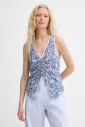 Renewed camicetta in cotone creative upcycling donna colore blu Renewed INTU x Answear
