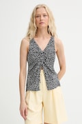 Renewed camicetta in cotone creative upcycling donna colore nero Renewed INTU x Answear