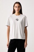 Karl Lagerfeld Jeans T-shirt damski z bawełną szary B1W17086