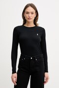 Polo Ralph Lauren longsleeve bawełniany damskie kolor czarny 211B14604