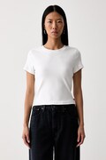 Levi's тениска дамска от памук с еластан ESSENTIAL BABY бяла 0085R