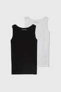 United Colors of Benetton tricou copii 2-pack culoarea negru, neted
