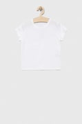 United Colors of Benetton tricou de bumbac pentru copii culoarea alb, neted