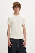 Tommy Jeans tričko pánske bavlnené béžové DM0DM04411
