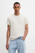 G-Star Raw t-shirt bawełniany męski kolor beżowy gładki D16396-B353