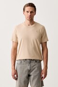 G-Star T-shirt męski bawełniany Base-s beżowy D16411-336