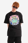 Aries cotton T-shirt Gong Temple SS Tee black color
