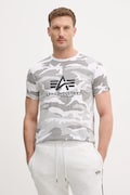 Alpha Industries t-shirt Basic męski kolor szary wzorzysty