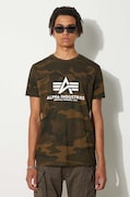 Alpha Industries t-shirt Basic męski kolor zielony wzorzysty 100501C.239-ZIELONY