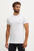 Versace tricou din bumbac barbati, culoarea alb, cu imprimeu, AUU01005 1A10011