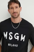 MSGM t-shirt bawełniany kolor czarny z nadrukiem 2000MM510.200002