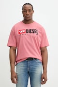 Diesel t-shirt bawełniany T-BOXT-DIV męski kolor pomarańczowy z aplikacją A14943.0GRAI